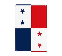 UDFKGLP Peinture décorative en étain avec motif drapeau du Panama 20,3 x 30,5 cm. Fabriqué en fer blanc, résistant à l'usure et durable