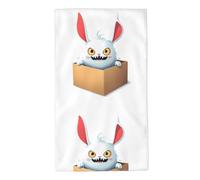 UDFKGLP Serviettes de bain à motif Devil Bunny in The Box - 69,8 x 40,6 cm - Douces pour la peau, absorbantes, moelleuses et douces - Pour salle de bain, plage, extérieur