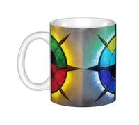 UDFKGLP Shine in all directions Mug en céramique pour cappuccino, latte, céréales, yaourt, lait, boissons chaudes ou froides Four à micro-ondes