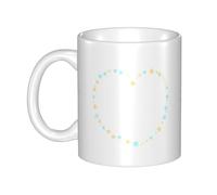 UDFKGLP Tasse en céramique avec motif « The stars say I love you » pour cappuccino, latte, céréales, yaourt, lait, boissons chaudes ou froides, four à micro-ondes