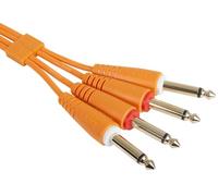 UDG Câble Audio Set 1/4'' Jack - 1/4'' Orange Droit 1,5m