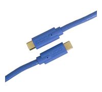 UDG Ultimate Audio Câble USB 3.2 C-C Bleu Droit 1,5 m | Connectez des appareils USB-C modernes sans perte de signal ; USB 3.2 C-C ; plaqué or ; comprend un serre-câble