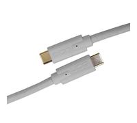 UDG Ultimate Câble audio USB 3.2 C-C droit Blanc 1,5 m | Connectez des appareils USB-C modernes sans perte de signal ; USB 3.2 C-C ; plaqué or ; comprend un serre-câble
