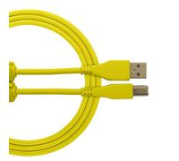 UDG Ultimate U95001YL Câble audio droit USB 2.0 A-B Jaune 1 m | Connexion USB fiable pour les interfaces et appareils DJ ; câble A-B droit plaqué or avec tuyau de gaz en ferrite