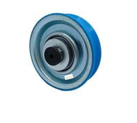 UDHBJEBQ 85 x 20 x 6204 Rouleau de suspension de porte d'ascenseur Roue bleue avec axe OD 85 mm L 20 mm Roulement 6204