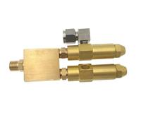 UDHBJEBQ Buse à Double Jet en Laiton avec Double Siphon, Buses à cône Plein for brûleur à Huile Lourde, à Huile usée, à air comprimé, à Diesel(1.0mm Bore Diameter)