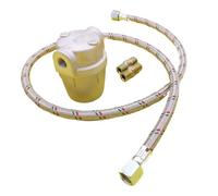 UDHBJEBQ Filtre à Carburant en Aluminium 1/4" 1/2" for chaudière, Filtre à Huile légère, purificateur de Carburant à Base d'alcool(1 of 4 inch)