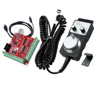 UDHBJEBQ Générateur d'impulsions à Volant à impulsions 4 Axes, Compatible avec Carte Rouge 100 kHz, Interface 10 Broches for servomoteur Steppe(MPG Red Board)