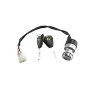 UDHBJEBQ Interrupteur d'allumage Universel à clé for Quad électrique, 2 Lignes, 0,97 po, for voiturettes de Golf électriques et à Essence, avec Verrouillage de démarrage.(White Plug)