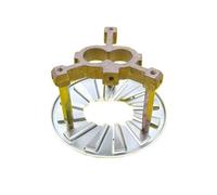 UDHBJEBQ Plaque de Flamme de brûleur OD102MM, Anneau de Flamme de feu, Disque Stable de brûleur BT26, Base de rétention à Trou Unique ou à Double Trou, trépied de Plaque de Flamme(Two Hole)