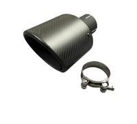 UDHSNJZG Embout Echappement Embouts d'échappement ovales en Fiber de Carbone, Une pièce, Mise à Niveau et Modification la Gorge Queue, Buses Silencieux arrière(Full Matte Black,Inlet 60mm)