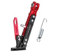UDHSNJZG Moto BéQuille LatéRale Support latéral de Pied for Moto électrique, Support de stationnement réglable, Accessoires de Moto(Red)