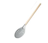 UDHSNJZG Pelle Pizza Pelle à pizza perforée de 7/8/9 pouces avec manche en bois anodisé courte(8 inch 74cm)