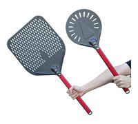 UDHSNJZG Pelle Pizza Pelles à pizza 7/8/9/12/13/14 pouces avec pelle rotative, 2 pièces, en aluminium manche rouge(13 and 9 inch)