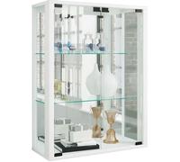 Udina vitrine accroché au mur avec miroir 2 portes en verre Incl. lumières LED blanc.