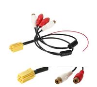 UDMeooVVs Adaptateur audio ISO 6 broches vers 4 RCA compatible avec les modèles A2 A3 A4 A6 A8 TT et SEAT Ibiza Toledo avec navigation MCD