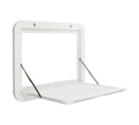 udneondhe Table de pique-nique pliable pour camping-car, montage mural, verrouillable, en alliage d'aluminium, table de camping en plein air, blanc, 600 x 420 mm, idéale pour camping-car, van, bateau