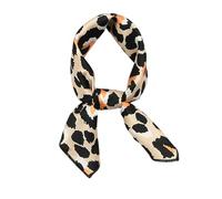 UDNFHL 1 Morceau D'Écharpe Carrée À Imprimé Léopard, Écharpe En Soie Pour Femmes, Écharpe En Soie Polyvalente Rétro, Accessoires De Vêtements, Foulard Et Accessoires De Cheveux.