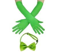 UDNFHL 1 Paire De S Longs Verts, 1 Pièce À Nœud Papillon, S De Mode Néon, Nœud Papillon Réglable, Accessoires De Vêtements De Fête.