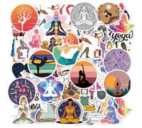 UDNFHL 100 Autocollants sur Le Thème du Yoga, Autocollants De Graffitis Créatifs, Qui Peuvent Décorer des Cahiers, des Tasses À Eau, des Valises.