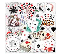 UDNFHL 100 Morceaux D'Autocollants De Carte À Jouer, Autocollants De Graffitis Créatifs, Accessoires De Scrapbook, Décorer Les Planches À roulettes, Les Valises, Les Bouteilles d'eau.