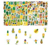 UDNFHL 105 Autocollants D'Ananas, Autocollants Créatifs Et Amusants, Autocollants De Dessins Animés Étanches, Qui Peuvent Décorer des Planches À roulettes, des Valises Et des Bouteilles d'eau.