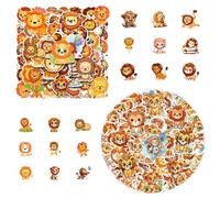 UDNFHL 105 Autocollants De Lion, Autocollants d'animaux Mignons, Autocollants pour Enfants, Peuvent Décorer des Planches À roulettes, des Valises, des Vélos.