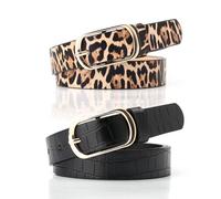 UDNFHL 2 Morceaux De Ceinture Imprimée Léopard, Ceinture De Personnalité Rétro, Ornements De Vêtements, Adaptés Aux Manteaux, Robes Et Pantalons.