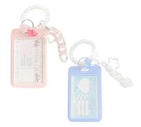 UDNFHL 2 Pièces Couvertures De Carte Acrylique, Mignonne Couverture De Carte Simple, Couverture De Protection des Cartes, Les Cartes De Repas Et Les Cartes De Bus.