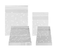 UDNFHL 200 Pièces Sac en Plastique À Points Transparents, Sac Auto-Scellé, Sac Créatif Et Simple, Sac De Rangement Multifonction, Adapté Au Flocon De Neige Au Chocolat À Bonbons.