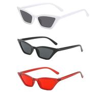 UDNFHL 3 Morceaux De Lunettes De Soleil Aux Yeux De Chat, Lunettes De Soleil À La Mode Et Personnalisées, Accessoires De Tenue, Lunettes Classiques Rétro, Fournitures De Voyage En Plein Air.