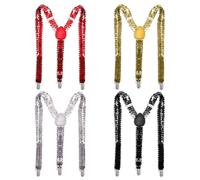 UDNFHL 4 Pièces De Paillettes, Accessoires De Costumes De Performances, Sangles Créatives Rétro, Accessoires De Costumes De Fête.