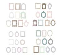 UDNFHL 40 Morceaux De Bordure Rétro, Papier De Matériau Manuel, Mini-Cadre Photo, Accessoires De Scrapbooking, Bordure Décorative Élée.