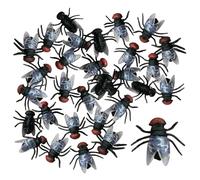 UDNFHL 50 Morceaux De Mouche Simulée, Petits Jouets en Plastique, Accessoires d'horreur Créatifs, Mini Modèles Pratiques, Décorations De Fête.