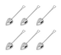 UDNFHL 6 Morceaux De Cuillère De Filtre À Thé en Forme De Cœur, Filtre À Thé Créatif, Outils De Brassage À Thé en Acier Inoxydable, Ustensiles De Cuisine, Accessoires De Consommation De Thé.