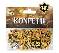Udo Schmidt GmbH-13011 Confettis - 14 g doré - Nombre, 13011, Noir/Or, Zahl 18