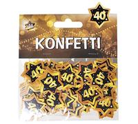 Udo Schmidt GmbH & Co-13013 Confettis - 14 g - Noir/doré - Nombre, 13013, Multicolore, Zahl 40