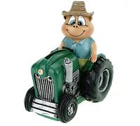 Udo Schmidt Tirelire Ferme sur tracteur 15 cm, Multicolore, 12 x 11 x 8 cm