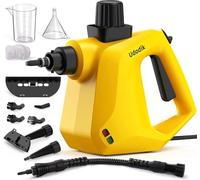 Udodik Nettoyeur vapeur portable pour la maison, multi-usages avec 10 accessoires pour tapis, rideaux, canapés, cuisine, punaises, salle de bain et plus encore (yellow)
