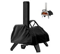 UDODIY Housse de four à pizza d'extérieur pour Ooni Karu 16, imperméable 420D en tissu Oxford résistant avec cheminée, sac de rangement, anti-poussière - 83 x 52 x 80 cm