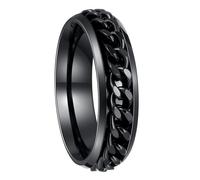 Udolfly Bagues anti-anxiété pour homme et femme - Bague classique en acier titane, 9, Titane et acier inoxydable, Aucune pierre précieuse
