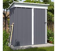 UDPATIO Abri de Jardin Métal 162x92x180 cm - Cabane de Jardin Extérieur avec Toit Incliné et Serrure, Rangement Outils de Jardin/Vélo, Vert Clair