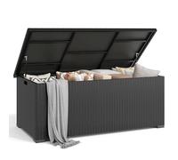 UDPATIO Boîte de rangement XXXL - Étanche - 870 l - Avec vérins à gaz - Résistant aux intempéries - Noir