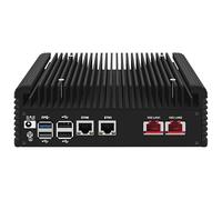 UDPTCP Alder Lake N305 Mini PC sans ventilateur, 12e génération (jusqu'à 3,8 GHz) 32 Go de RAM DDR5 1 To M.2 NVMe SSD, pare-feu IntelX550-T2 2 x 10 GbE RJ45, 2 x 2,5 GbE LAN OPNsense Appliance, AES-NI