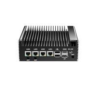 UDPTCP Mini PC industriel (10 couches PCB) sans ventilateur N100, Windows 10 Pro, Dual LAN, 2 x COM RS232, USB 3.0, 4K HD DP, Auto Start, GPIO, Wi-Fi, 8 Go de RAM