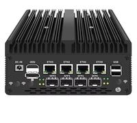 UDPTCP Mini PC sans Ventilateur I5-13420H avec DDR5 M.2 Nvme 4 i226 2.5G LAN, USB, HDMI, DP, Type C, Intel X710 4X 10G SFP+, WiFi, Micro Router Appliance, AES-NI, OPNsense, 32 Go RAM, 512 Go SSD