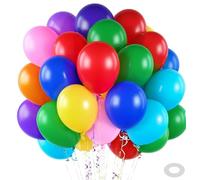 UDRKFOPK Ballon Coloré,100 Pcs 10 Pouces Ballon Arc en Ciel,Ballon Multicolore de Baudruche en Latex, Ballon Fete pour Fête à Thème Filles Anniversaire Baby Shower Mariage Fête Décorations