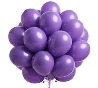 UDRKFOPK Ballon Violet,100 Pcs 10 Pouces Ballons Violet,Ballon de Baudruche en Latex,Violet Ballon Fete pour Fête à Thème Filles Anniversaire Baby Shower Mariage Fête Décorations