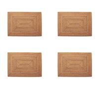 UDSKNV[KSL 4X Tapis de Table Antidérapant Napperons en Rotin Table à Manger Napperons Tissés Résistants à La Chaleur Napperons Résistants à La Chaleur pour Table à Dîner