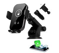 UDSKNV[KSL Adaptateur Carplay sans, Dongle Android Auto, Chargeur de Voiture 15 W et Support de Téléphone pour Tableau de Bord D'Aération de Voiture